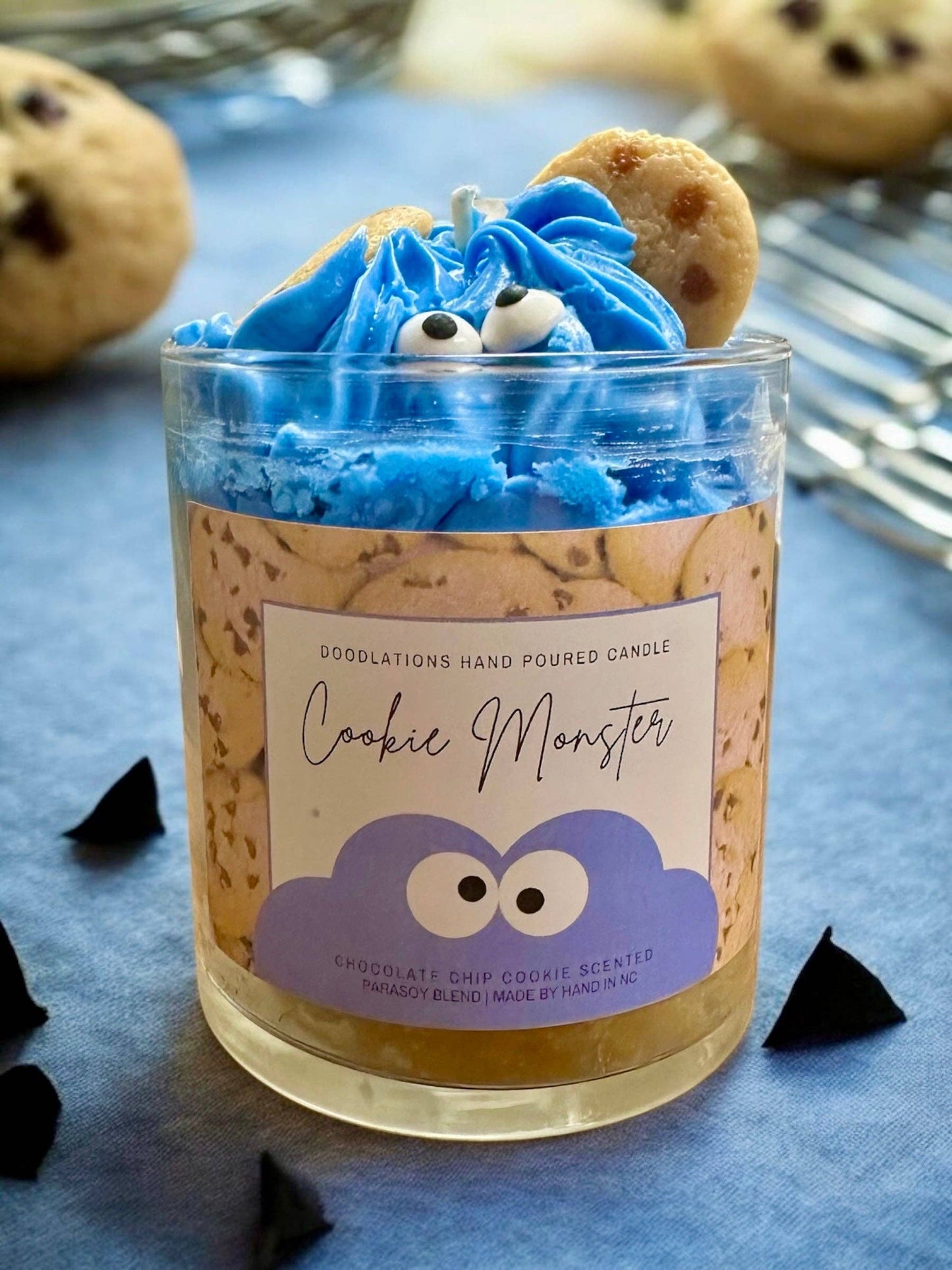 Cookie Monster Chocolate Chip Cookie Candle