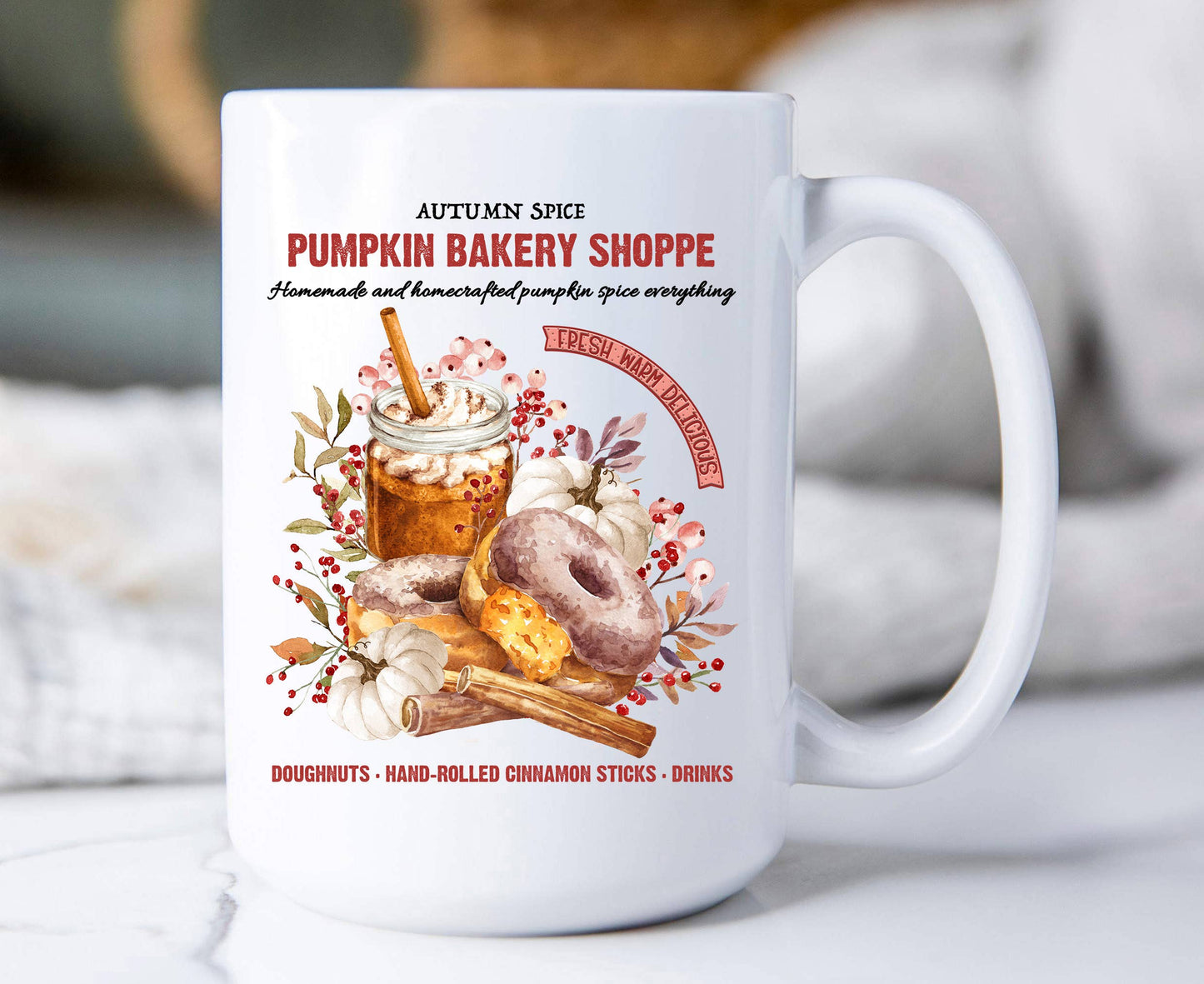 Fall Autumn Pumpkin Bakery Shop Coffee Mug
