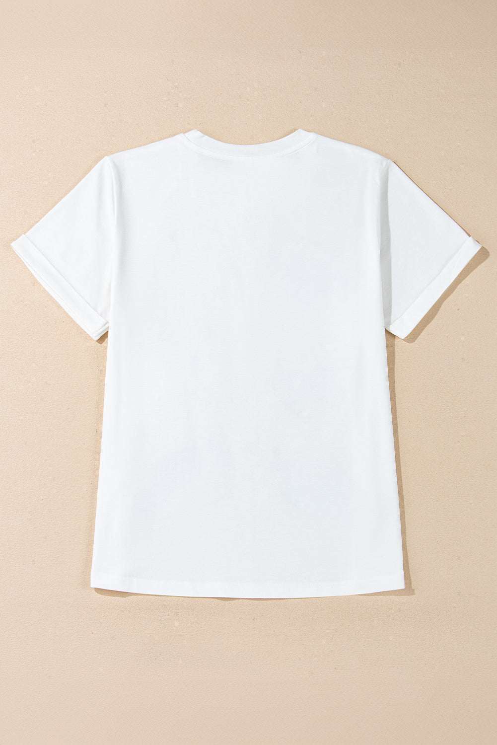 White Sequined Football Graphic Cotton T Shirt
