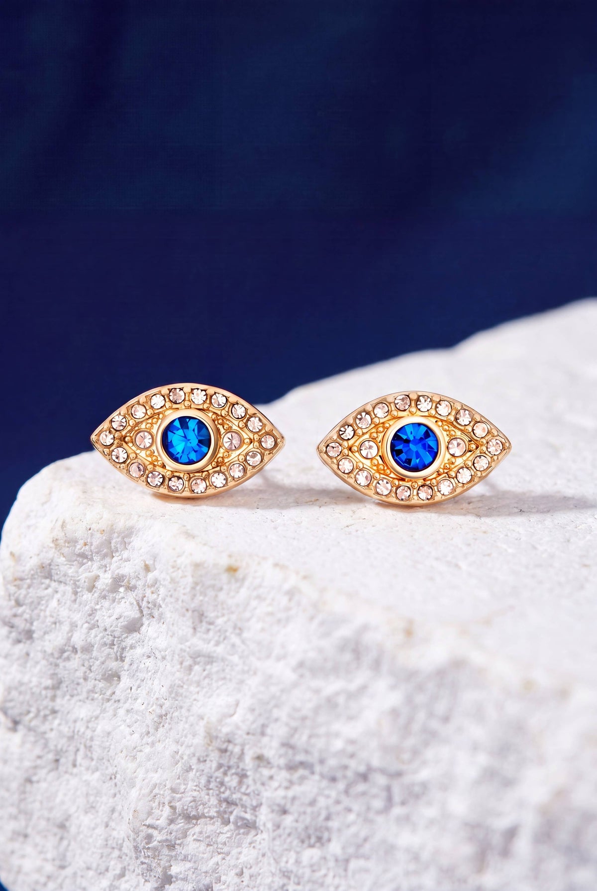 Pave Evil Eye Studs