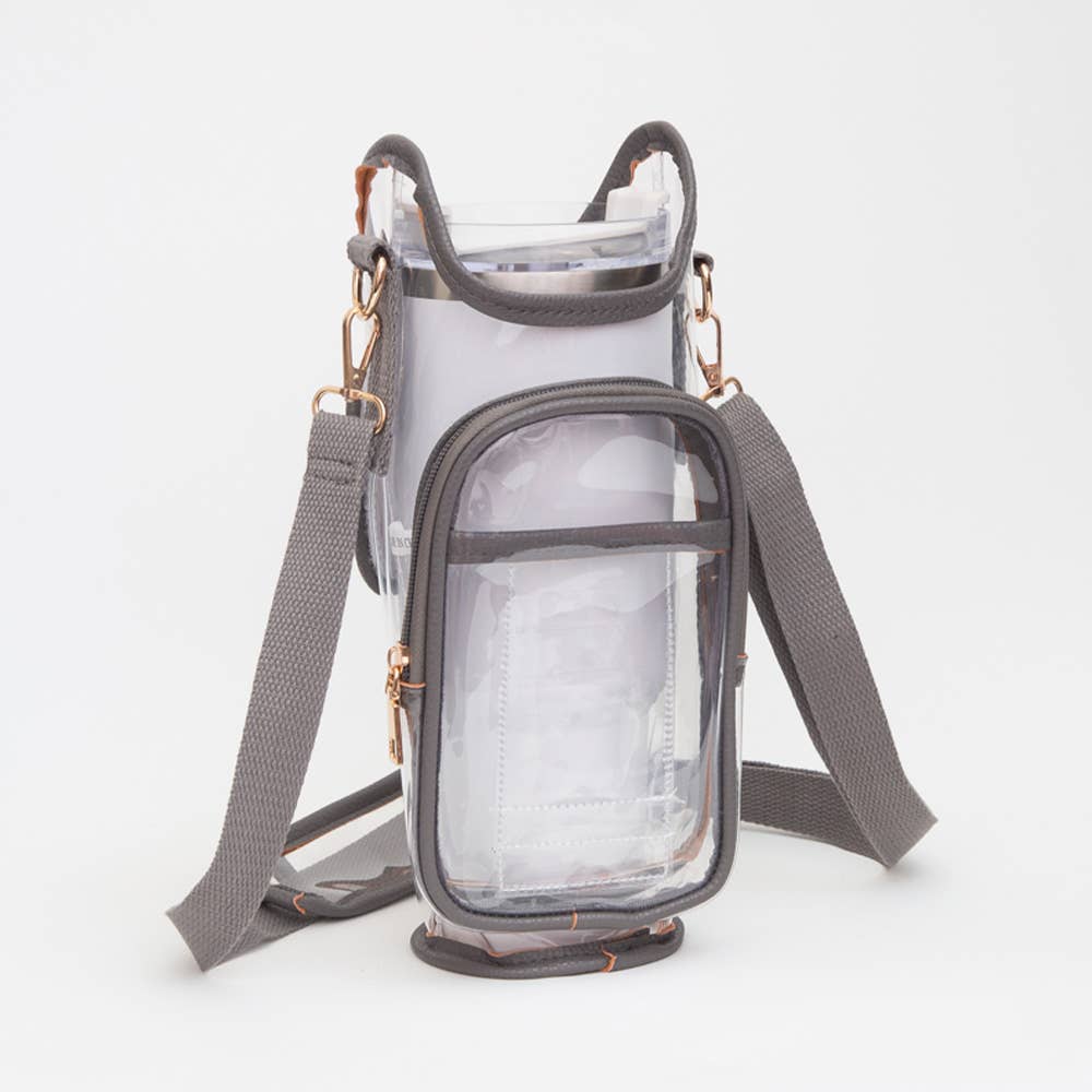 Transparent Tumbler Carrier Holder Crossbody Bag