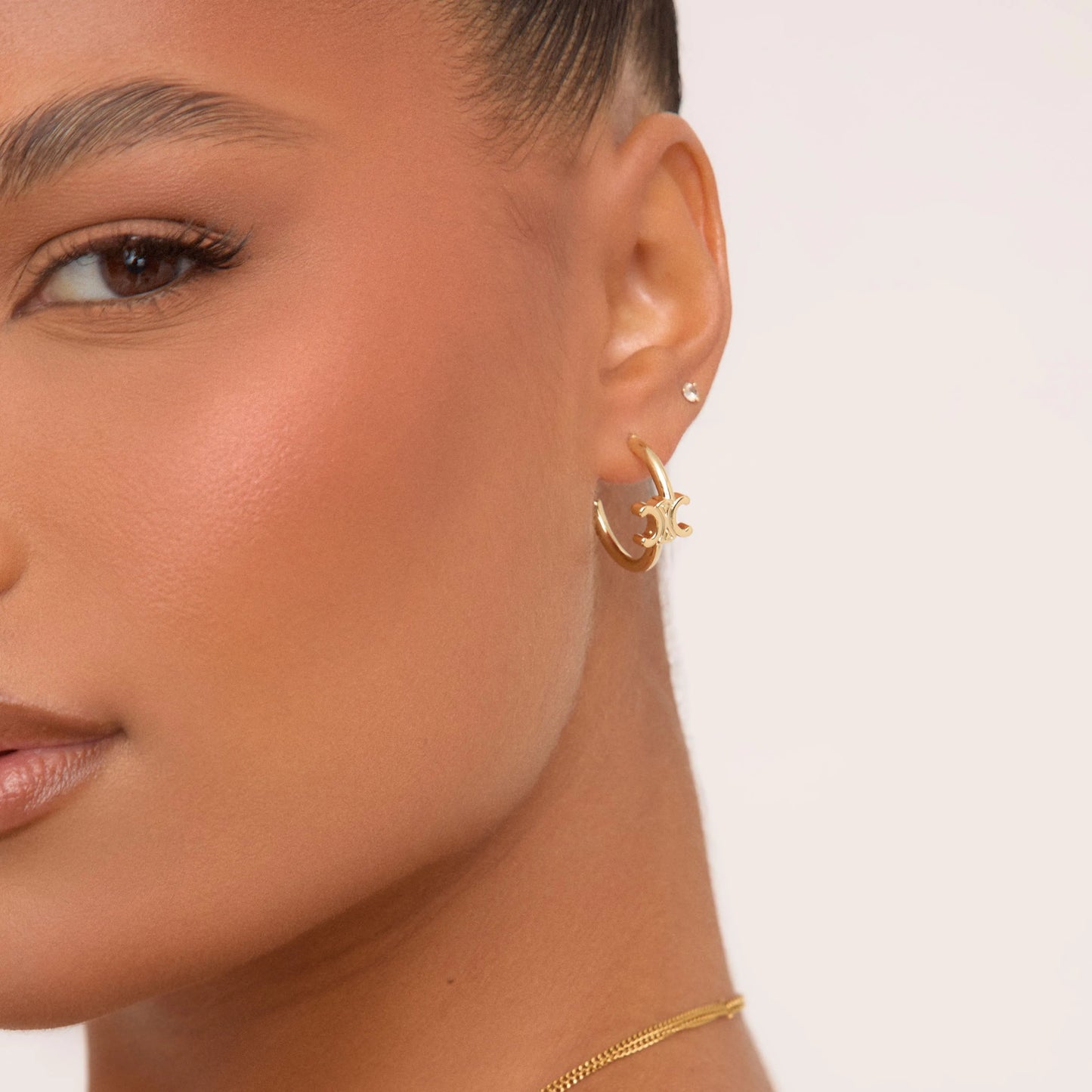 Small Hoop Earrings In Gold
