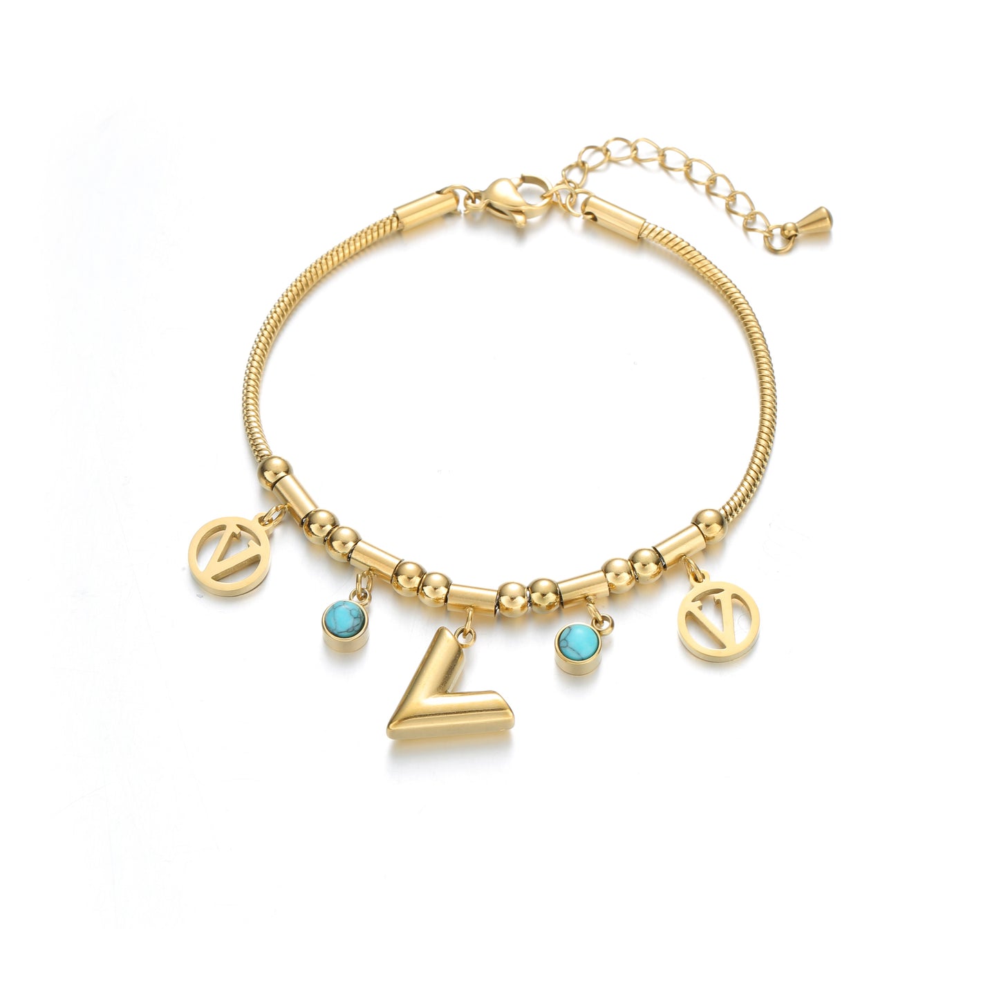 Gold Clover Charm Bracelet