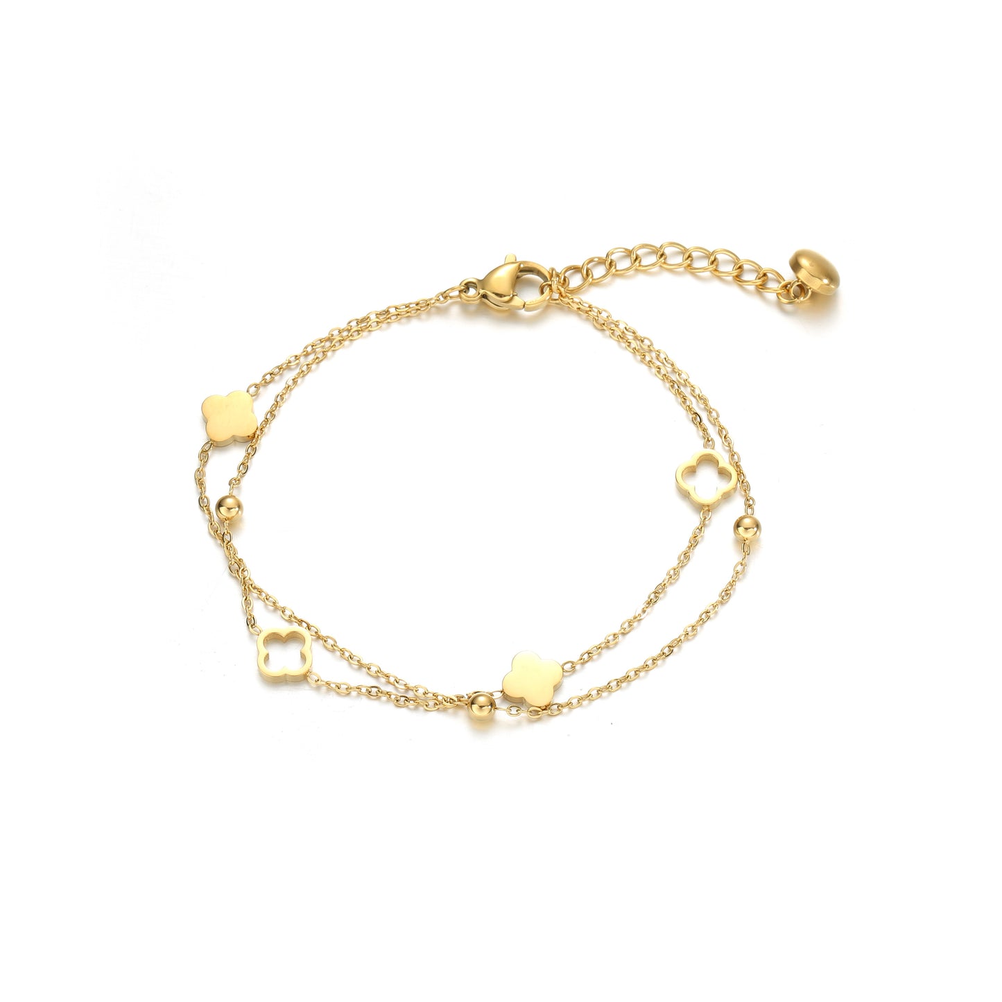 Minimal Clover Bead Bracelet