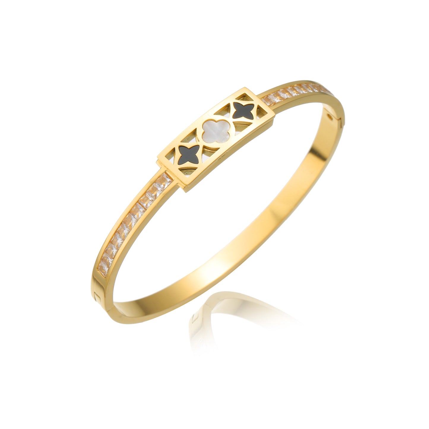 Clover Motif Luxe Cuff