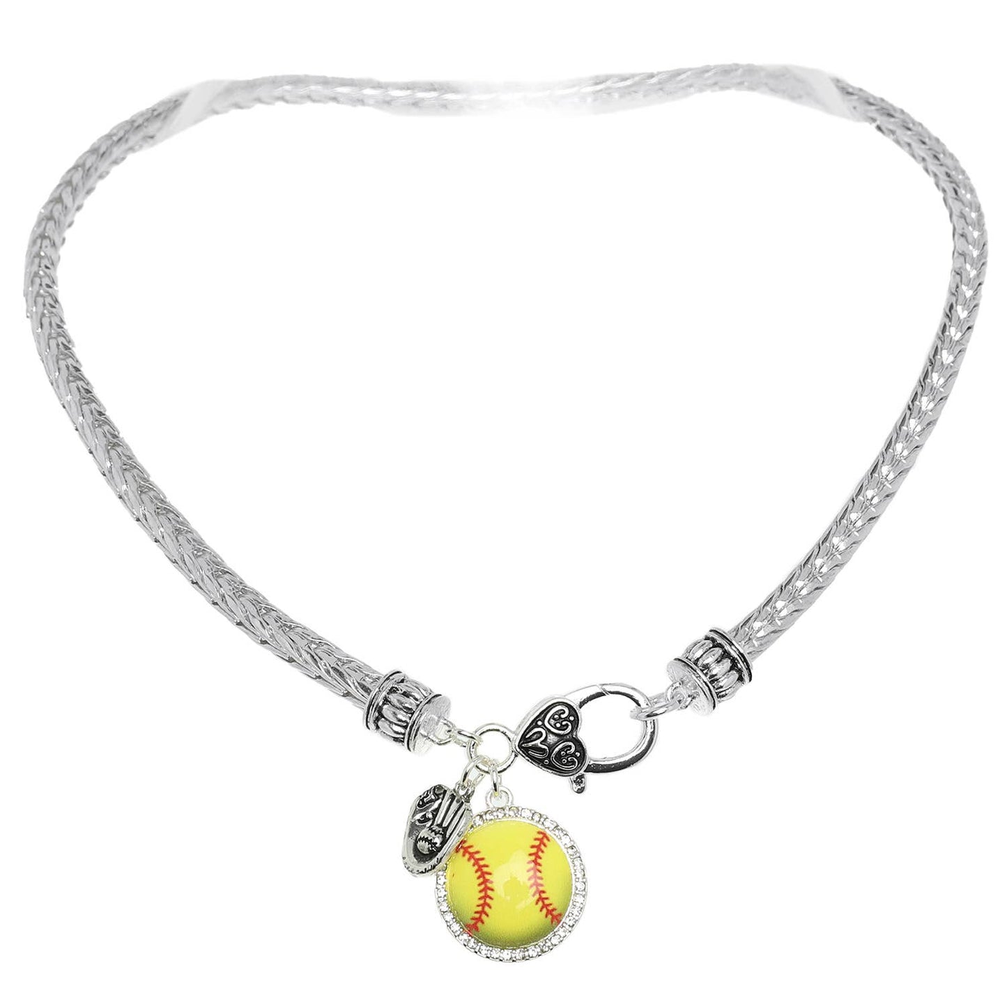 Game Day Softball Charm Necklace