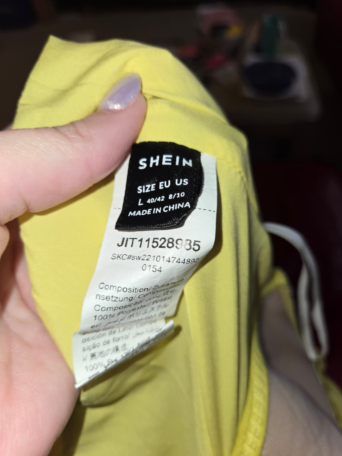 SHEIN Lemon Yellow Crop Top – Size Large – Never Worn