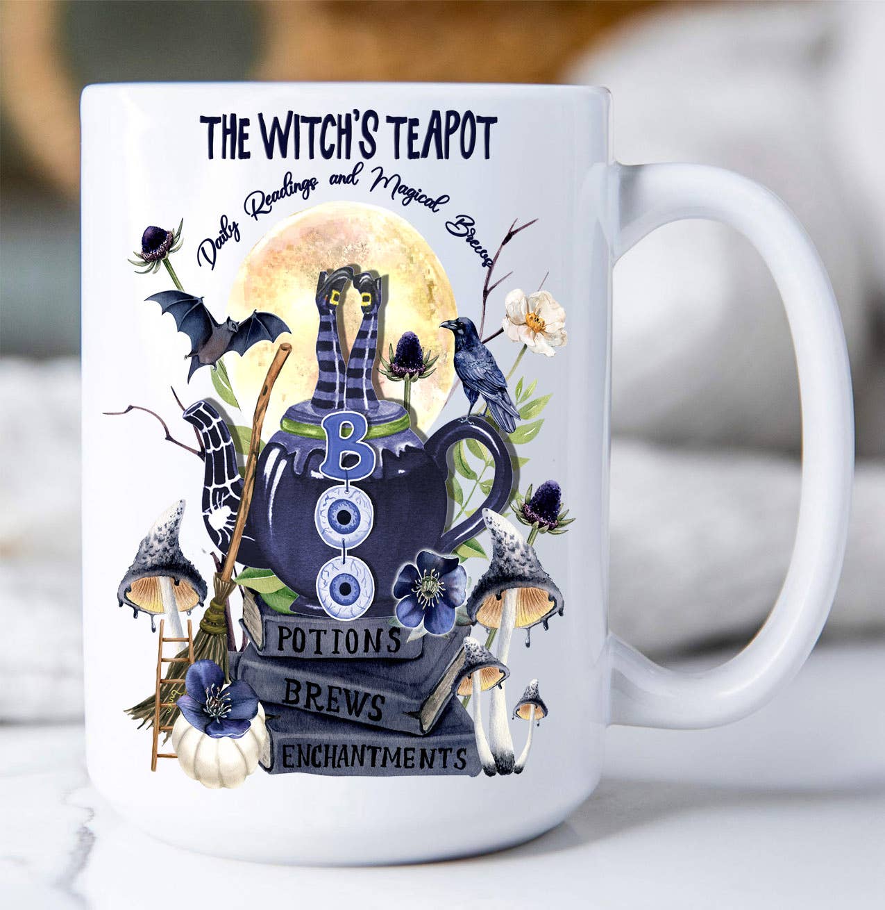 Halloween Witch's Teapot Brews Coffee Mug