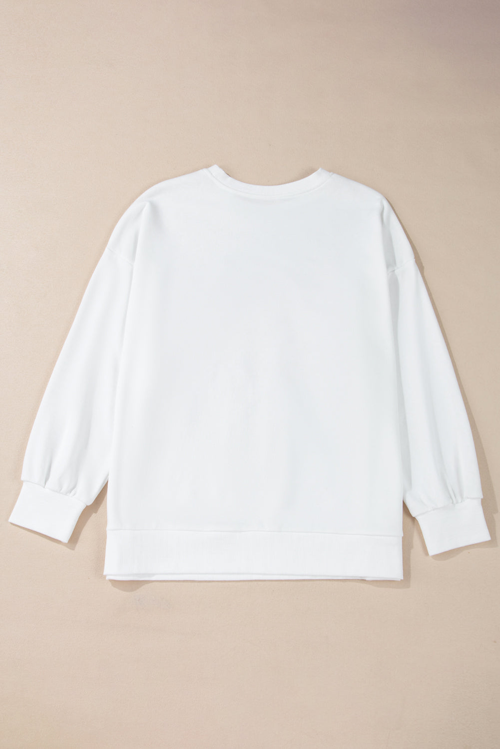 White Plus Size Game Day Tinsel Sweatshirt