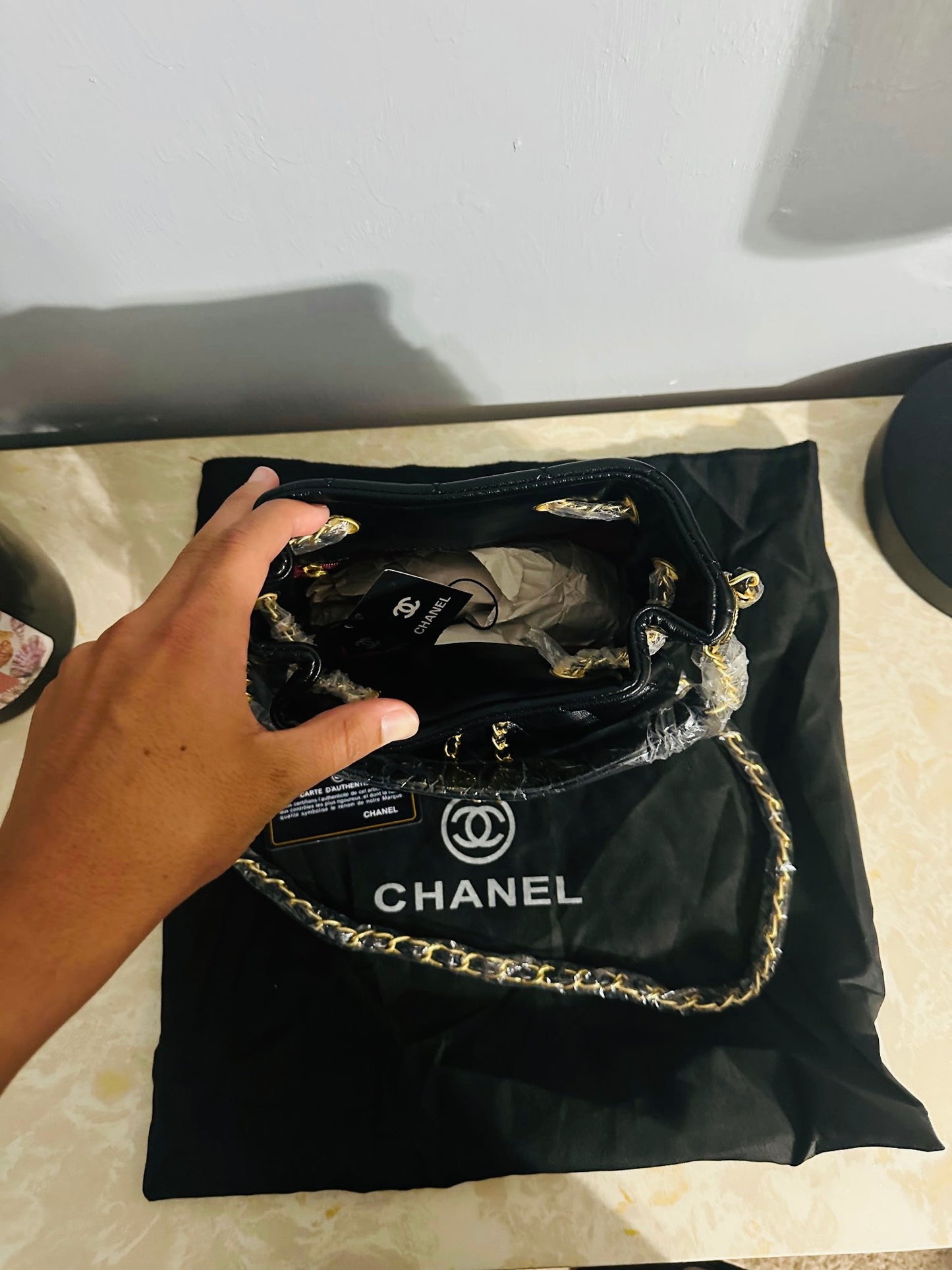 Black Bucket Purse