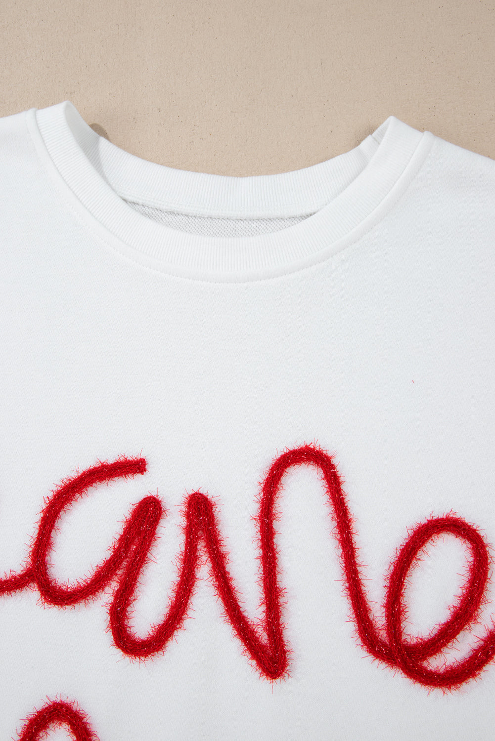 White Plus Size Game Day Tinsel Sweatshirt