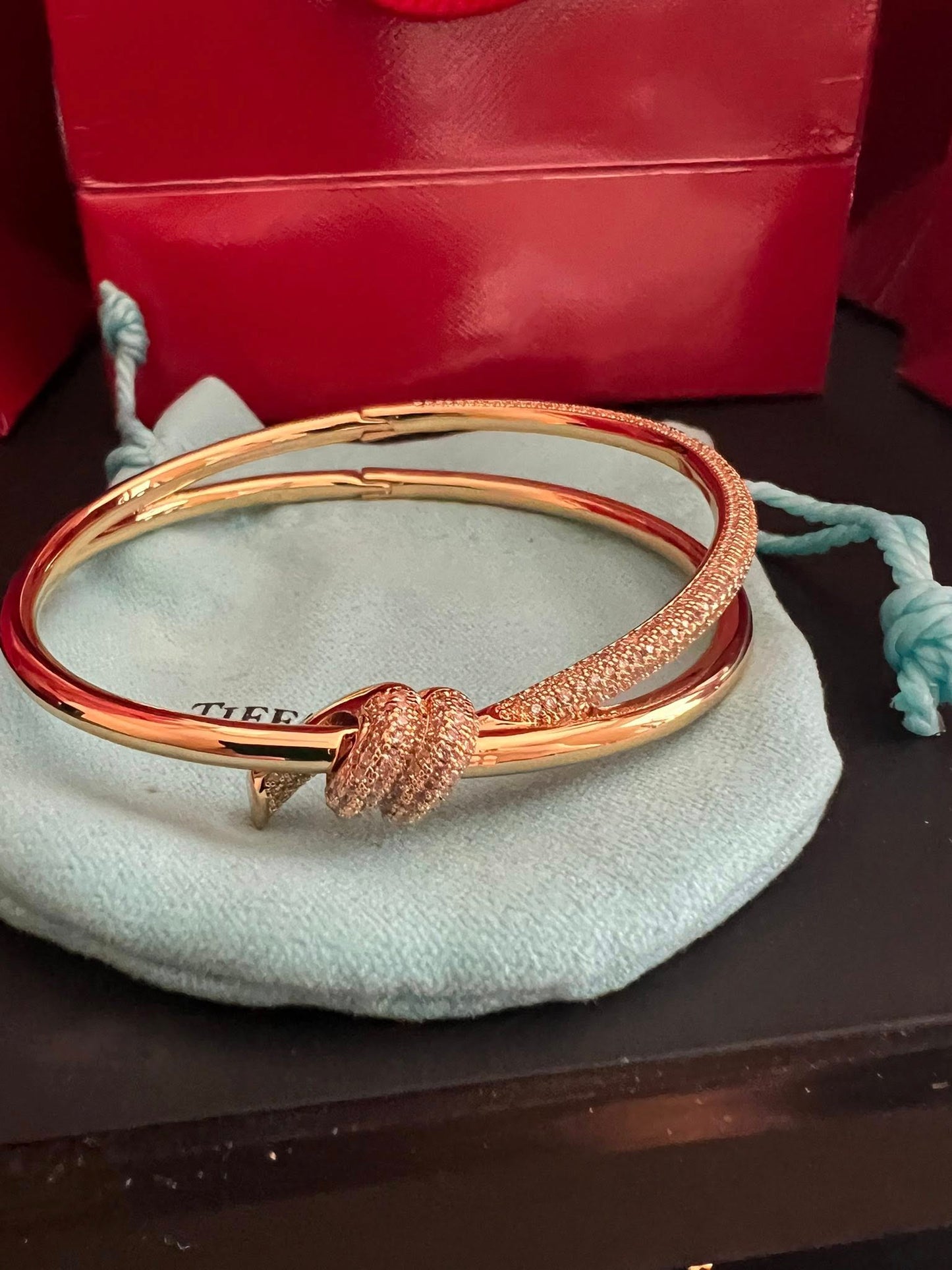 Gold Knot Bangle