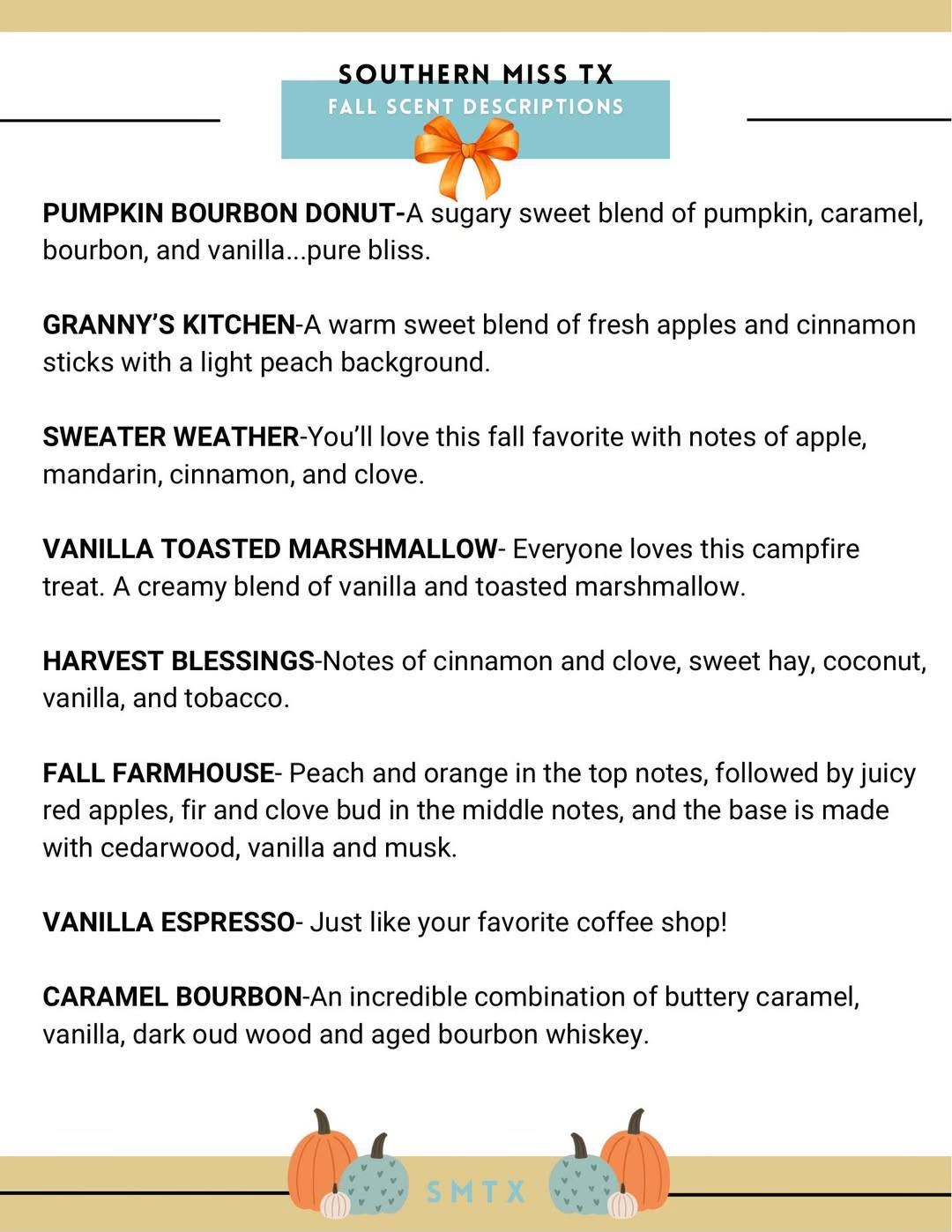 Fall Scented Car Freshies