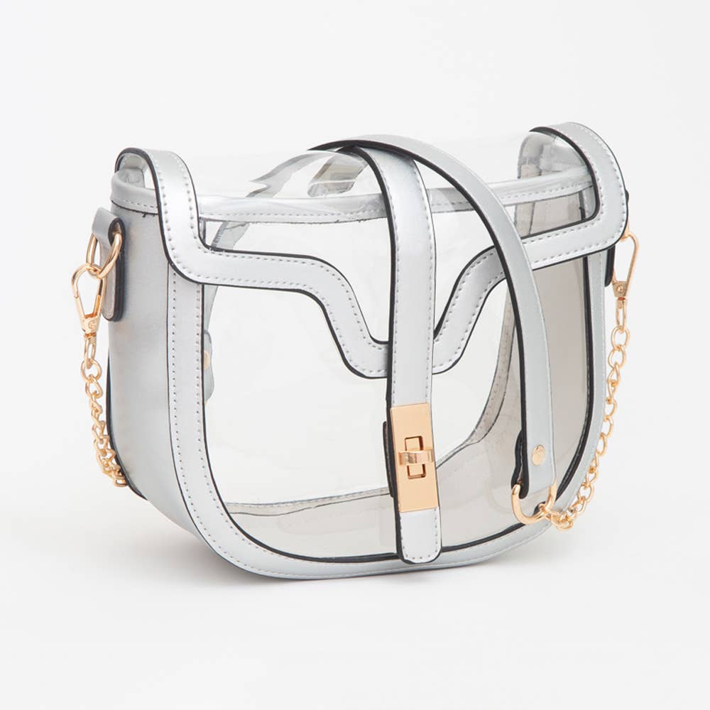 Clear Transparent Saddle Bag