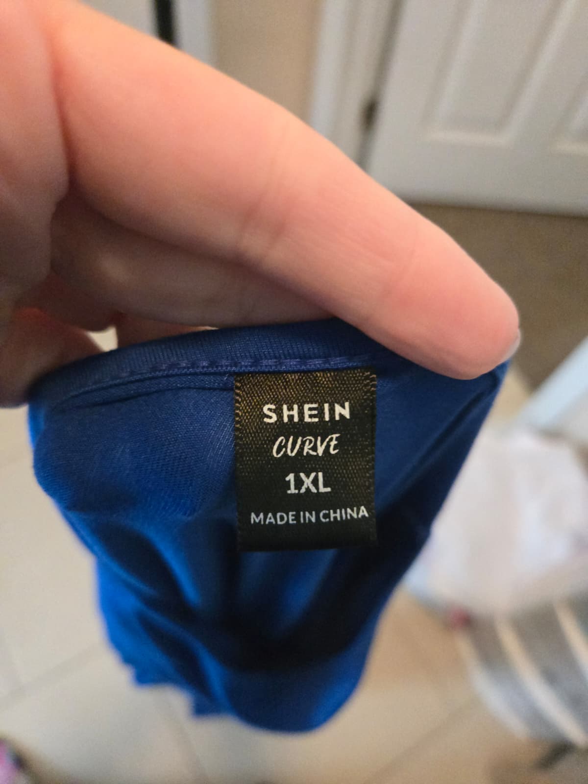 SHEIN Curve Bright Blue Short‑Sleeve Dress – Size 1XL
