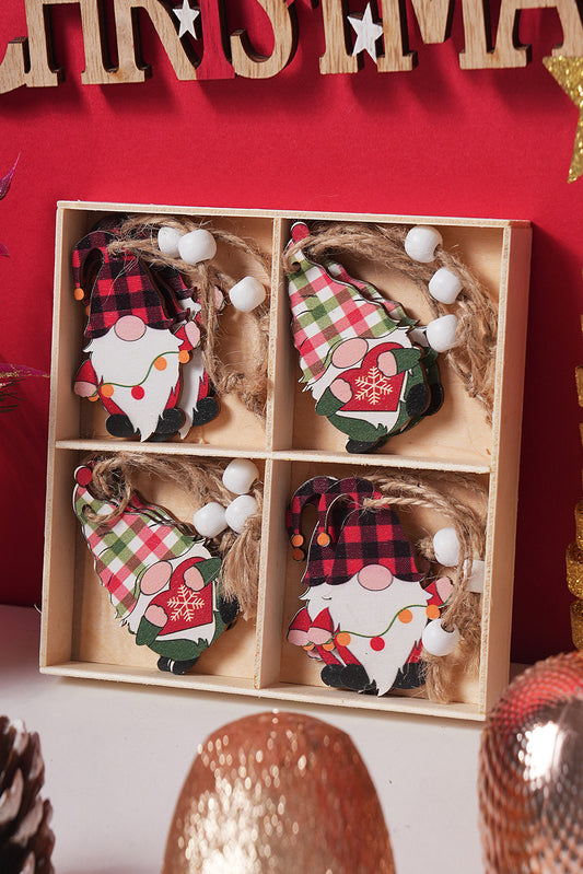 Plaid Christmas Pendant Quad Set