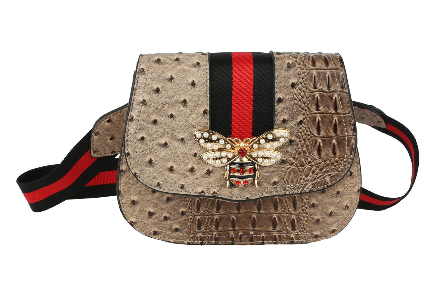 Women Crocodile Guitar Strap Crossbody Purse