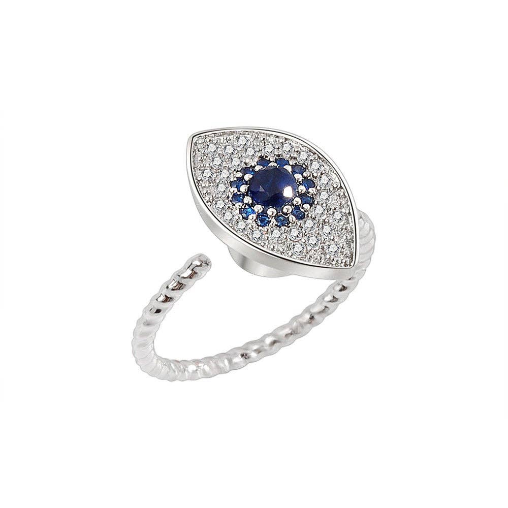 Evil Eye Anxiety Fidget Spinner Ring