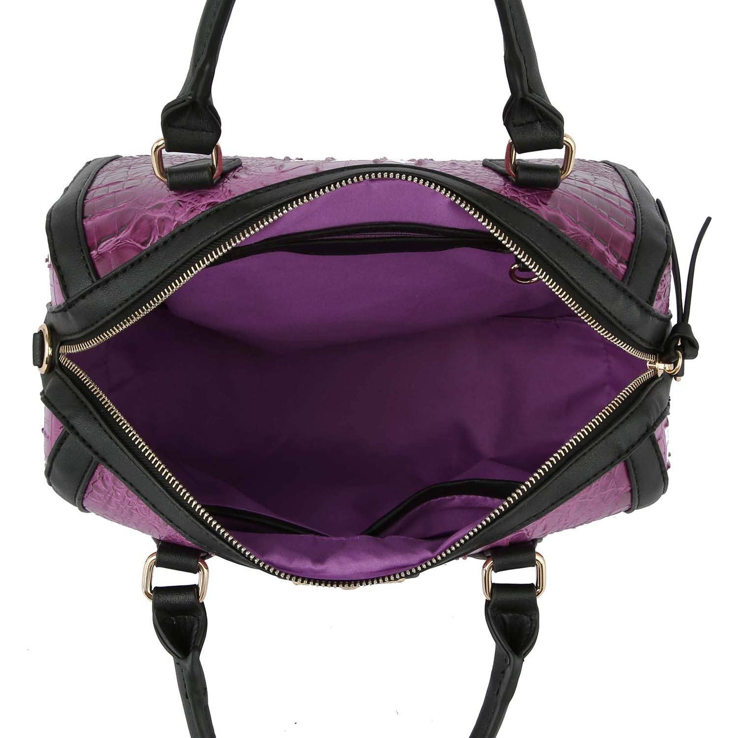 Fashion Crocodile Satchel With Bee and Stripe