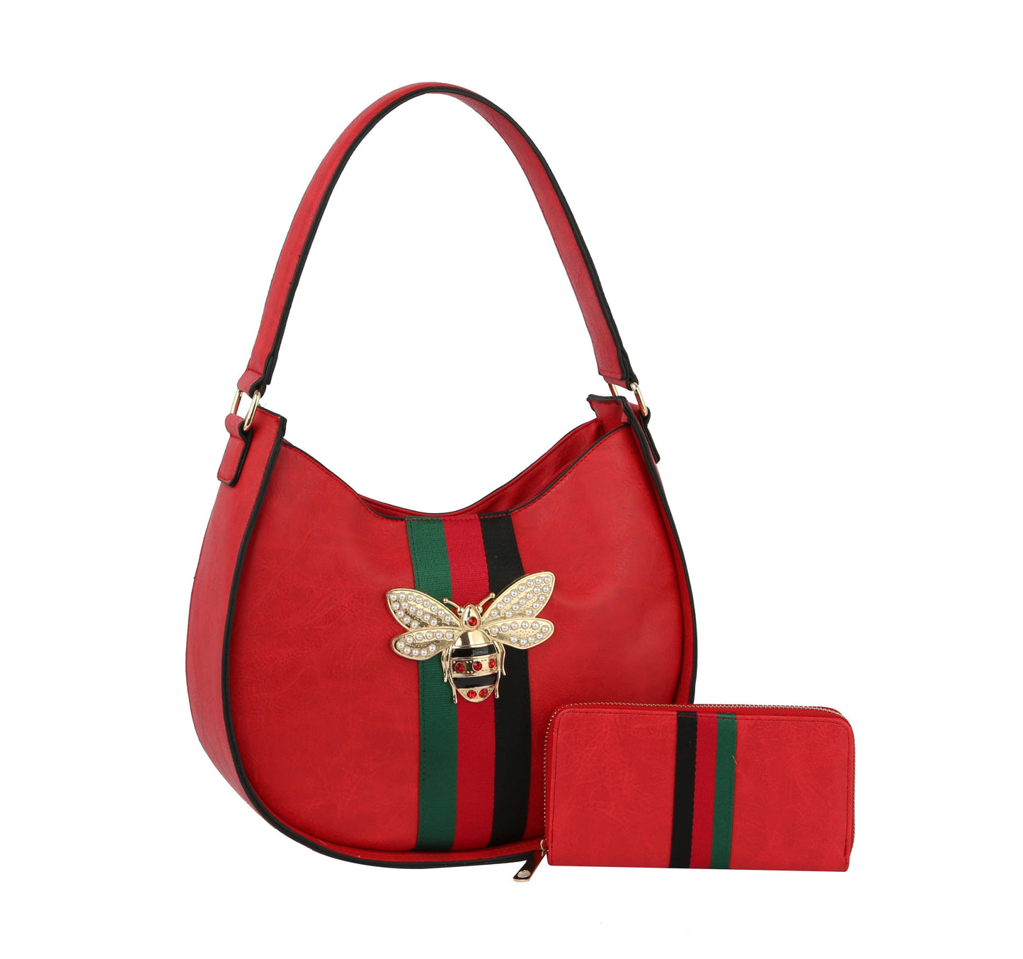 Satchel Purse Bee Charm Pendant Handbag