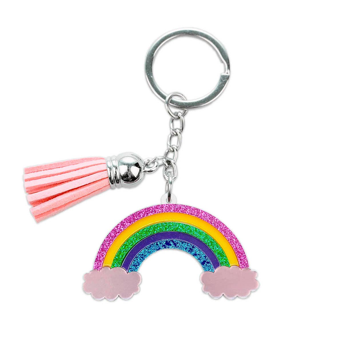 Rainbow Clouds Keychain