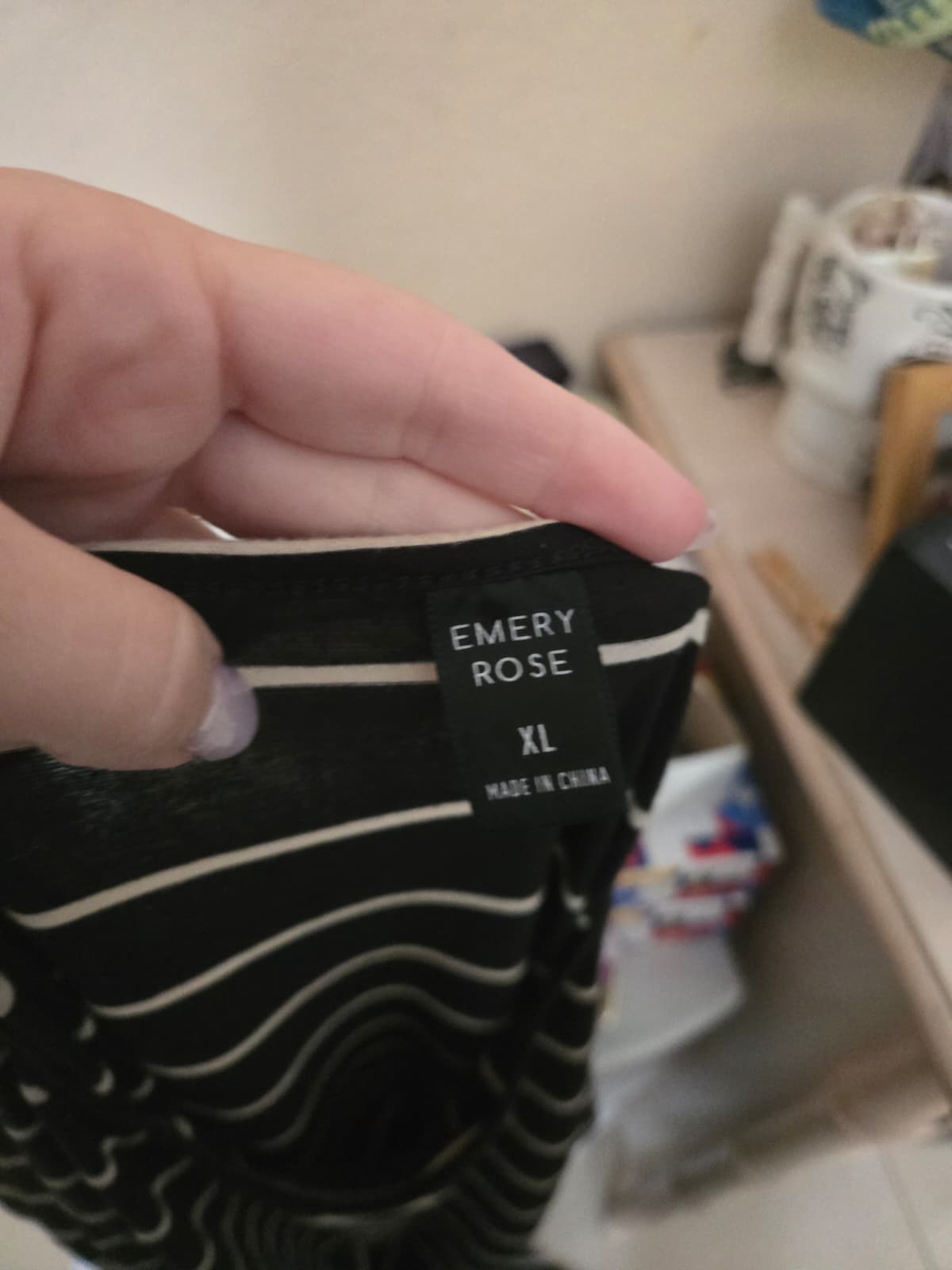 Emery Rose Black & White Mixed Stripe Maxi Dress – Size XL
