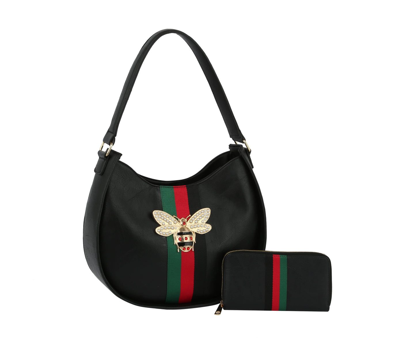 Satchel Purse Bee Charm Pendant Handbag