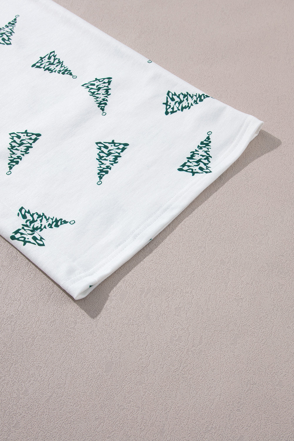 Christmas Tree Print Tee and Pants Lounge Set