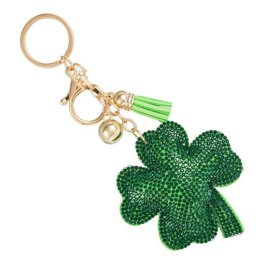 Four Leaf Clover Jeweled Keychain K16512PEMG