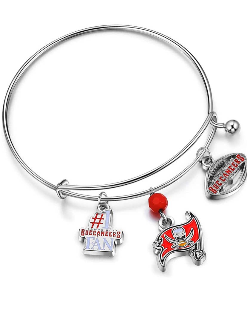 NFL Tampa Bay Buccaneers Three Charm Logo Bracelet