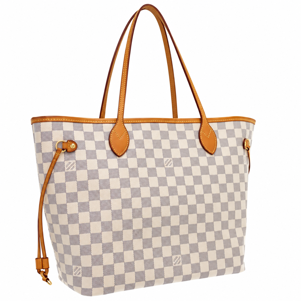 White & Gray Checkered Tote Shoulder Bag