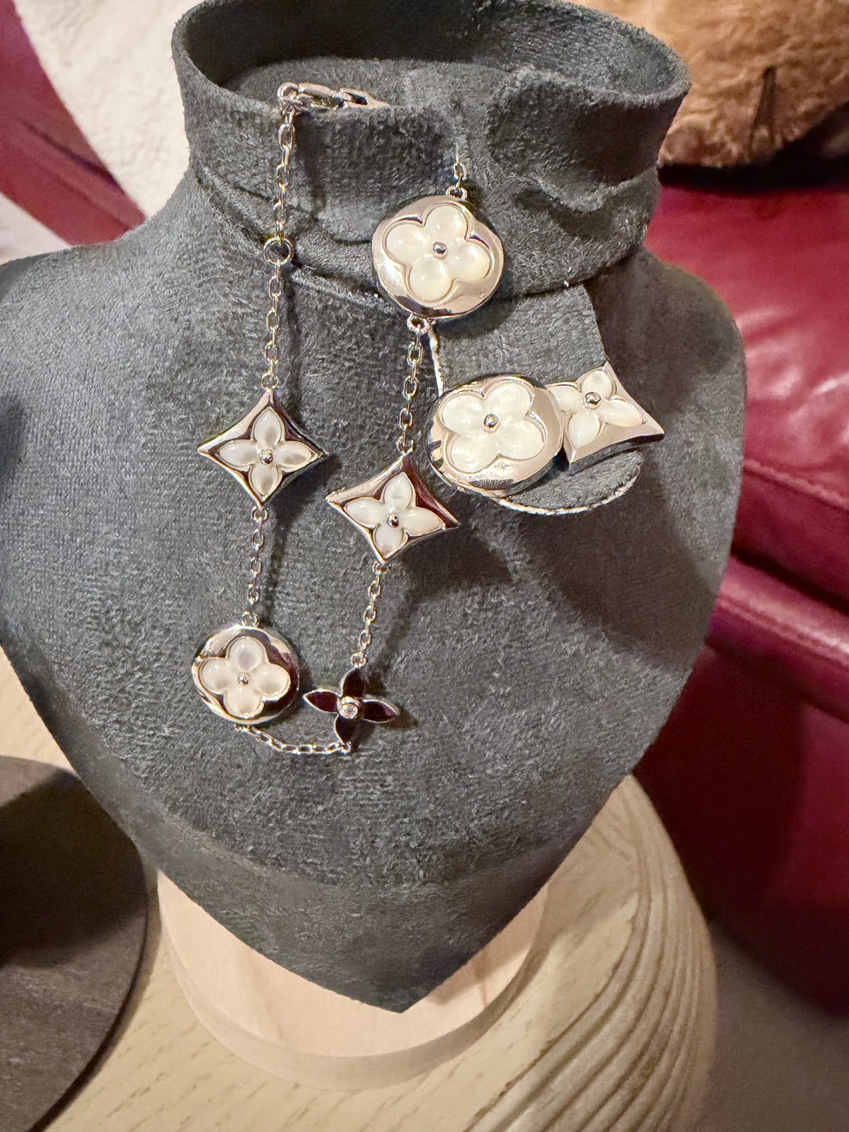 Mixed‑Metal Floral Motif Jewelry Set