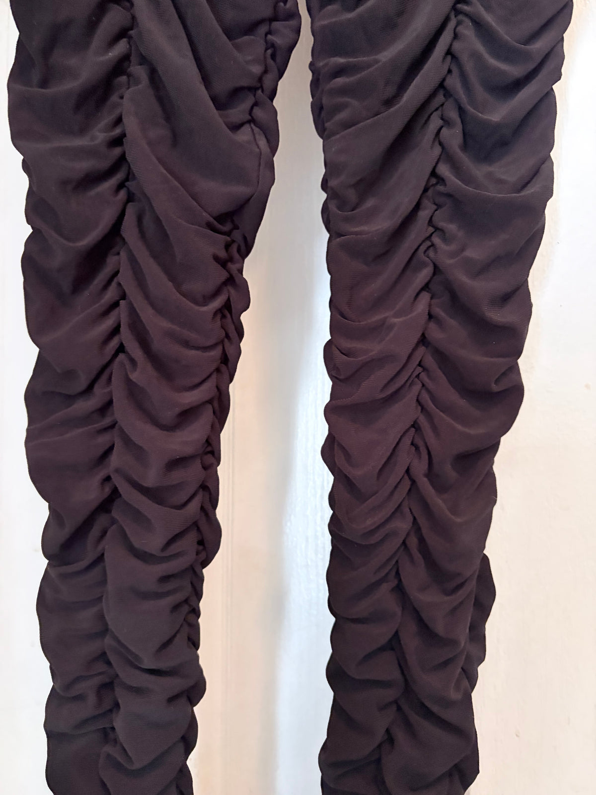 Forplay Black Ruched Leggings Pants Estimated Small
