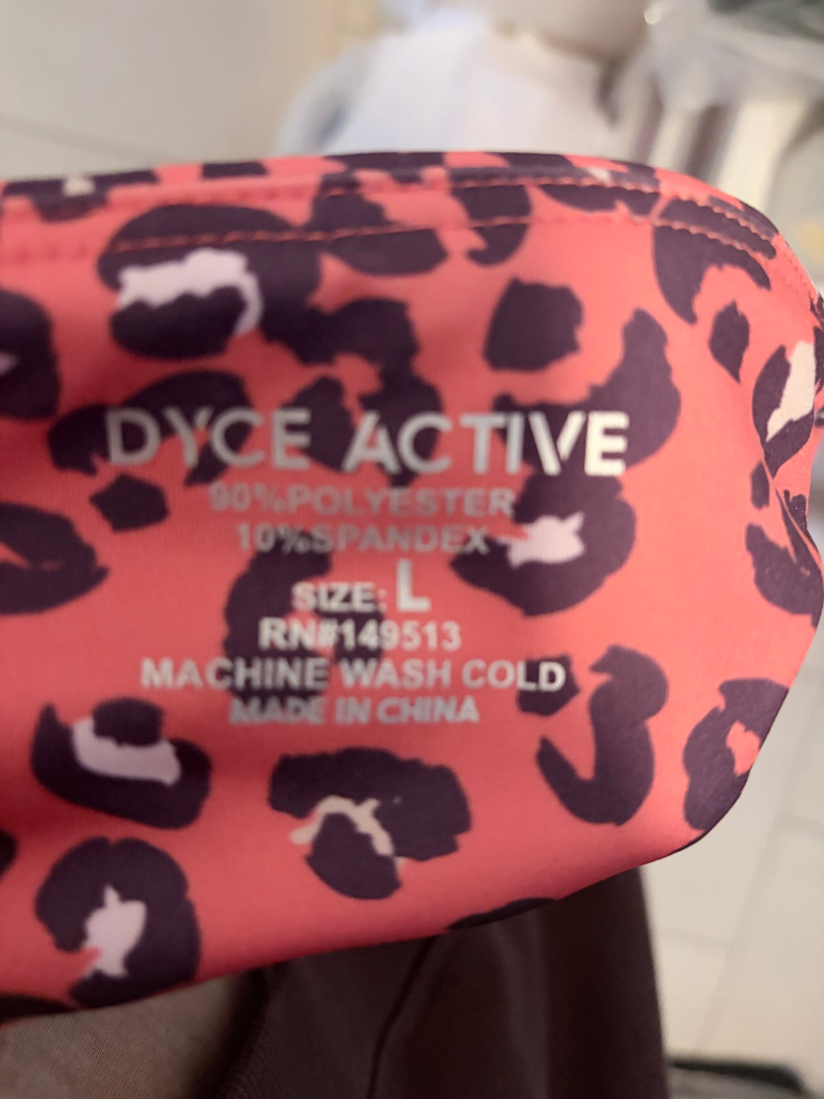 Dyce Active Large Pink Animal Print Sports Bra & Leggings Set