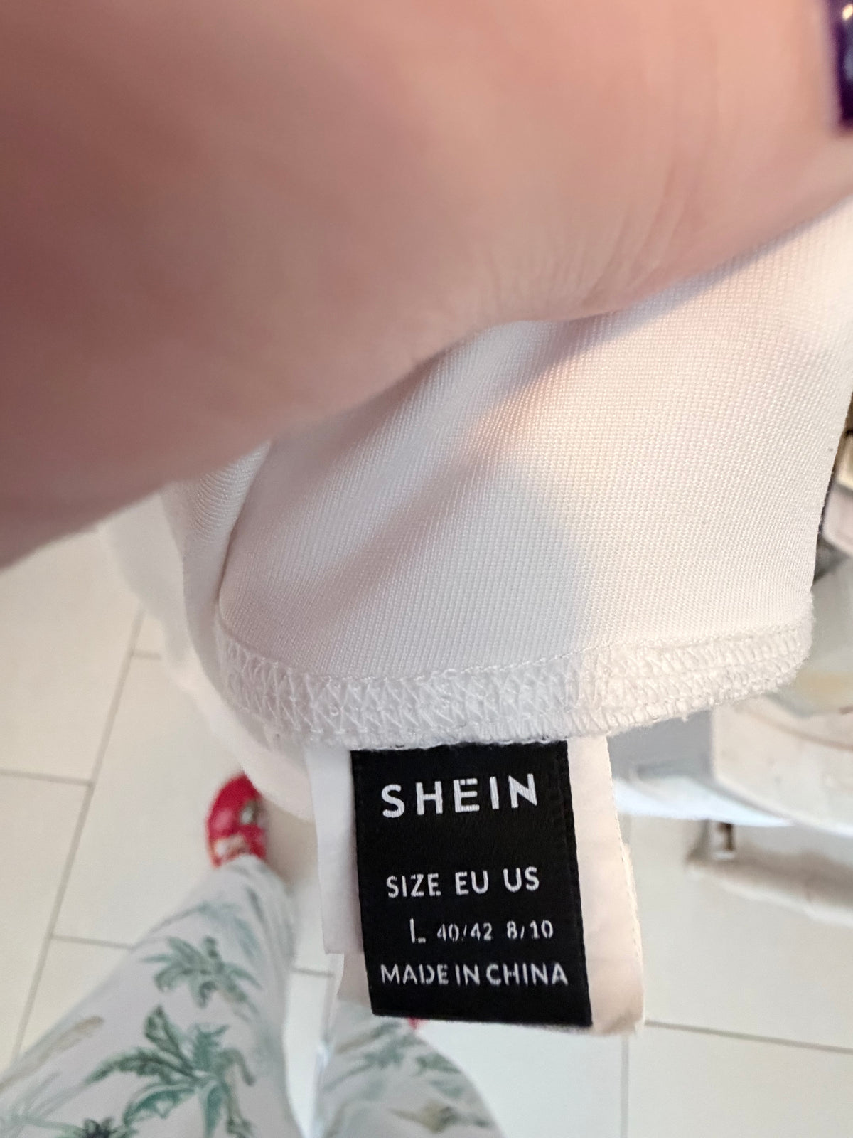 SHEIN Large White Athletic Tennis Skort