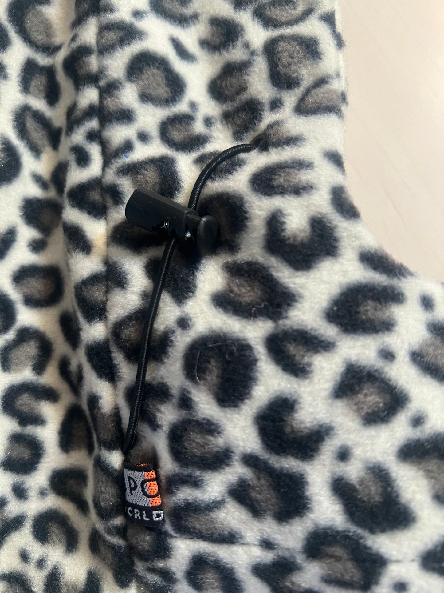 Leopard Print Fleece Hooded Neck Warmer