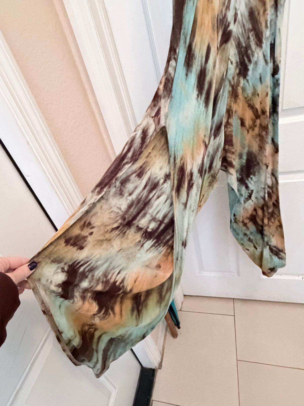 Tie-Dye Harem Jumpsuit Wide Leg Spaghetti Strap Romper