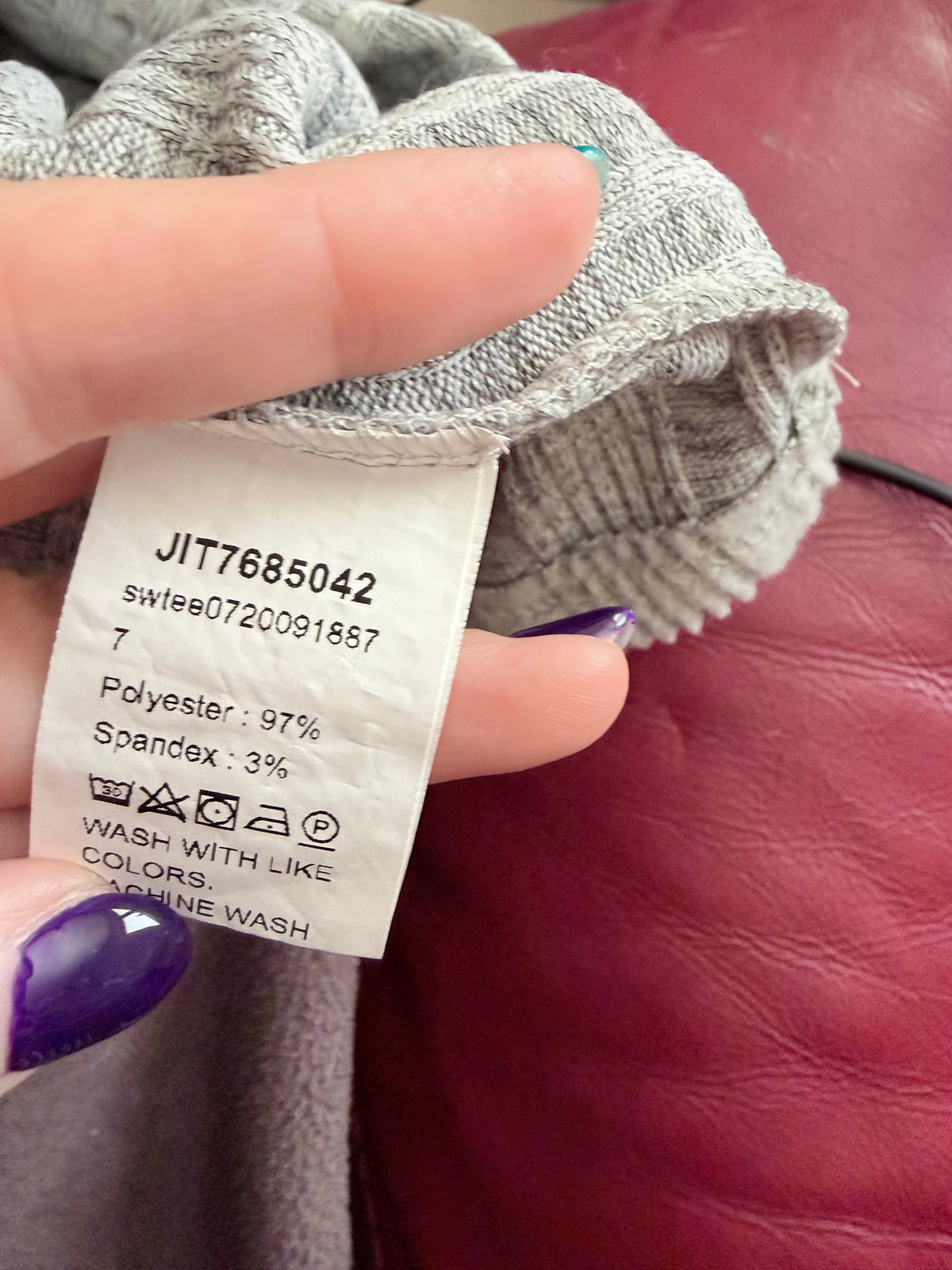 SHEIN Gray Ribbed Turtleneck Sweater Long Sleeve Women’s Size XL