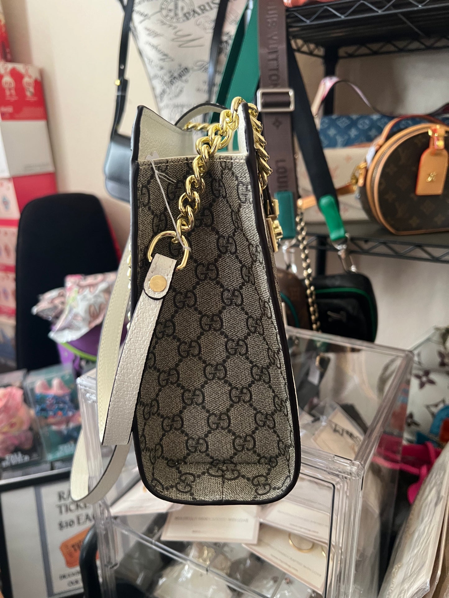 Chic Monogram Handbag Set – Purse + Matching Wallet & Scarf