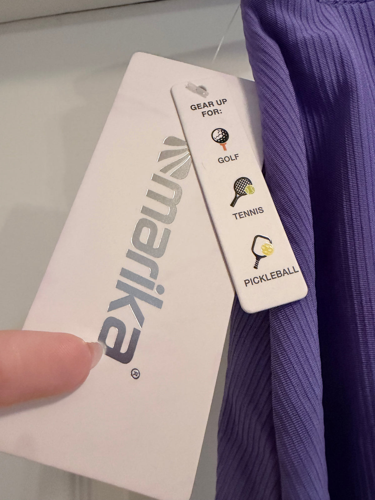 Marika Blue Iris Purple Ribbed Tennis Golf Pickleball Skort Size Large NWT