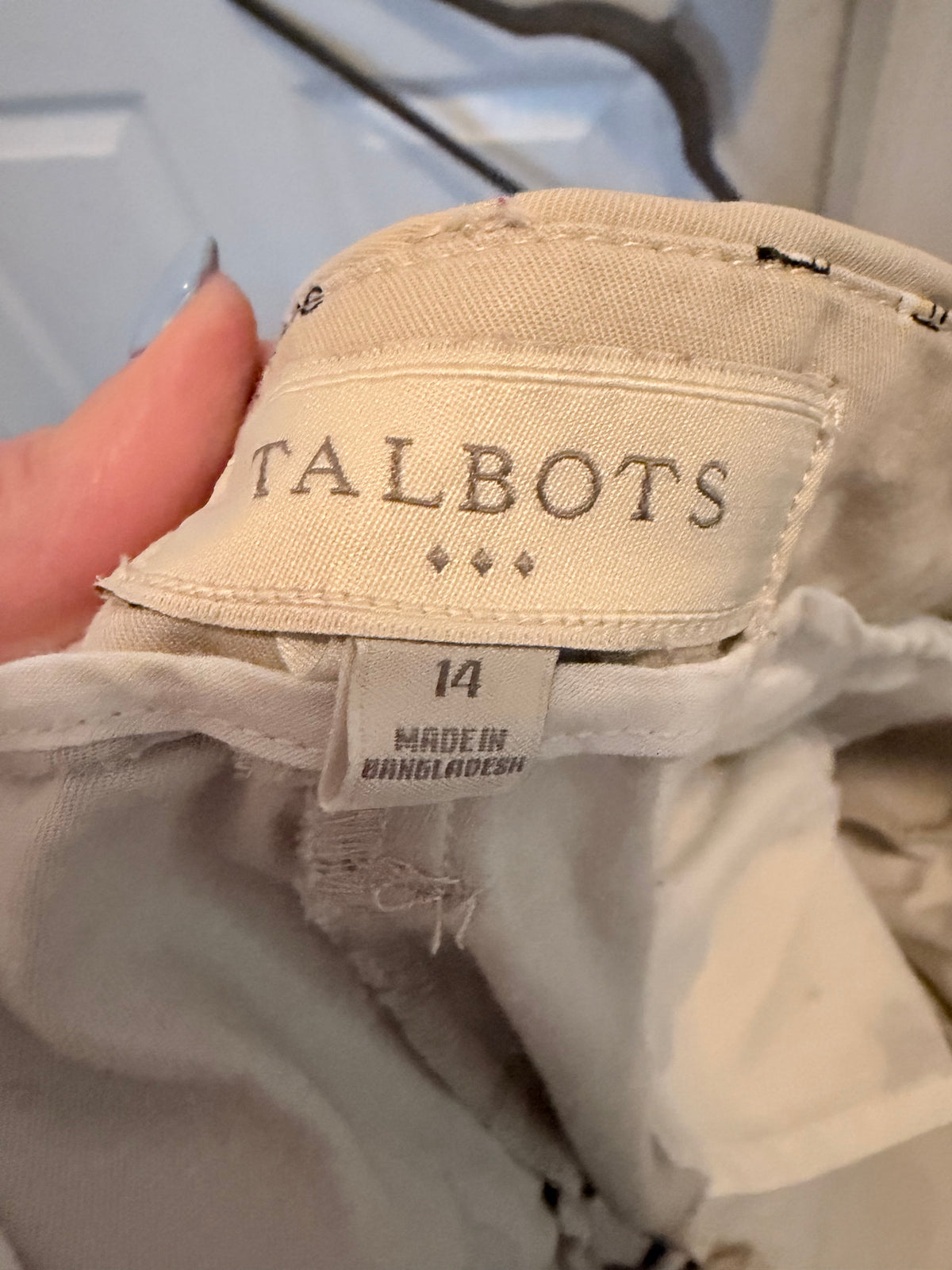 Talbots Paris Print Cropped Pants Size 14