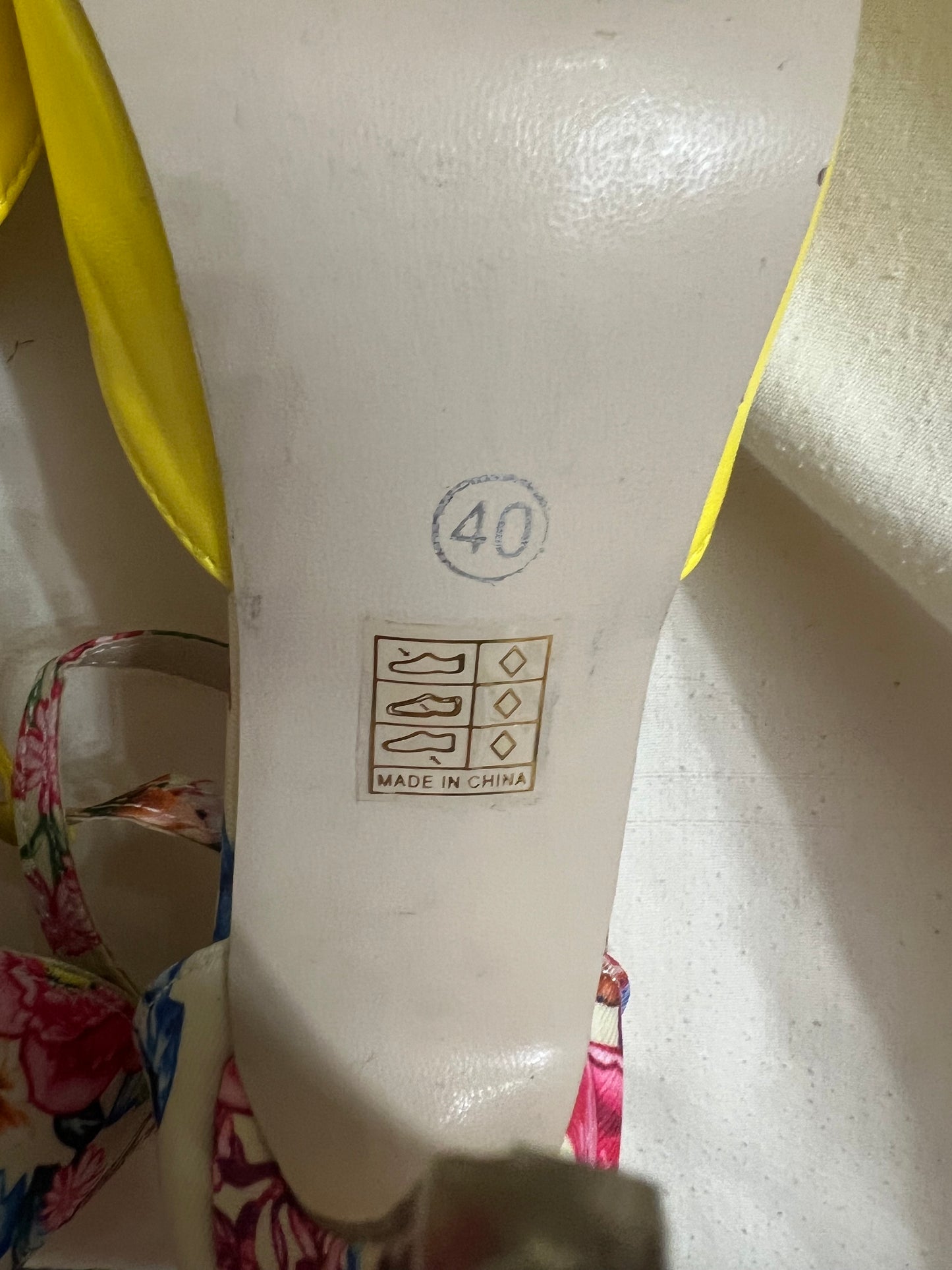 Yellow Floral Women's High Heels