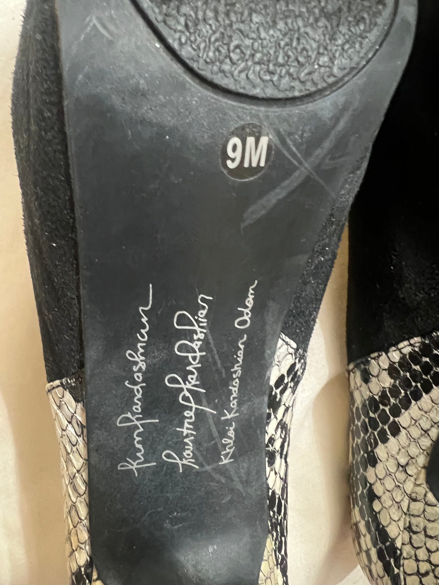 Vintage Black/Snakeskin Pumps