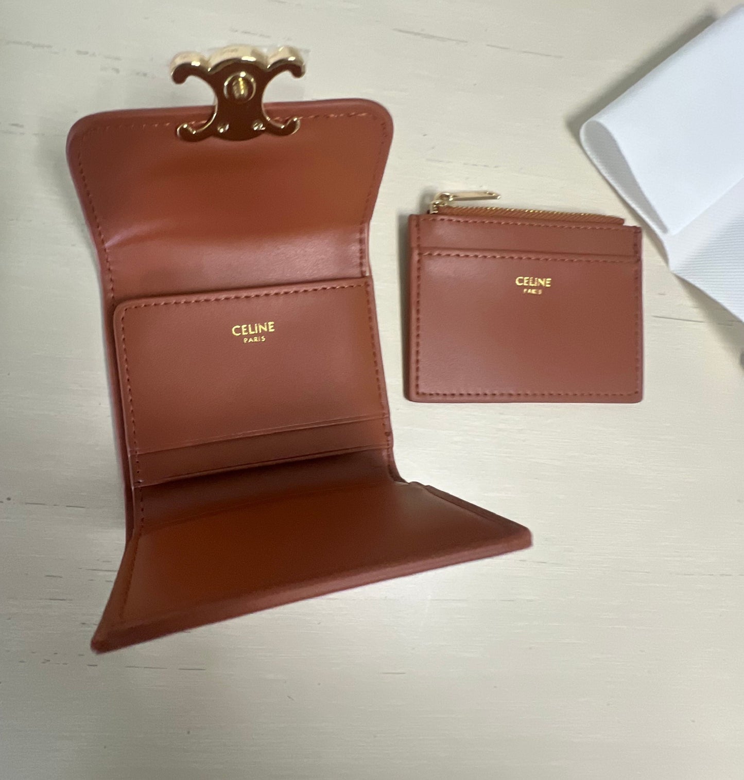 Triomphe Inspired Tan Wallet