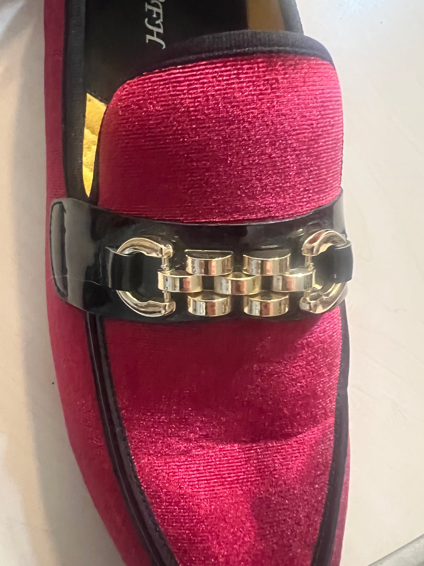 Burgundy Red Faux Suede Men's Loafers