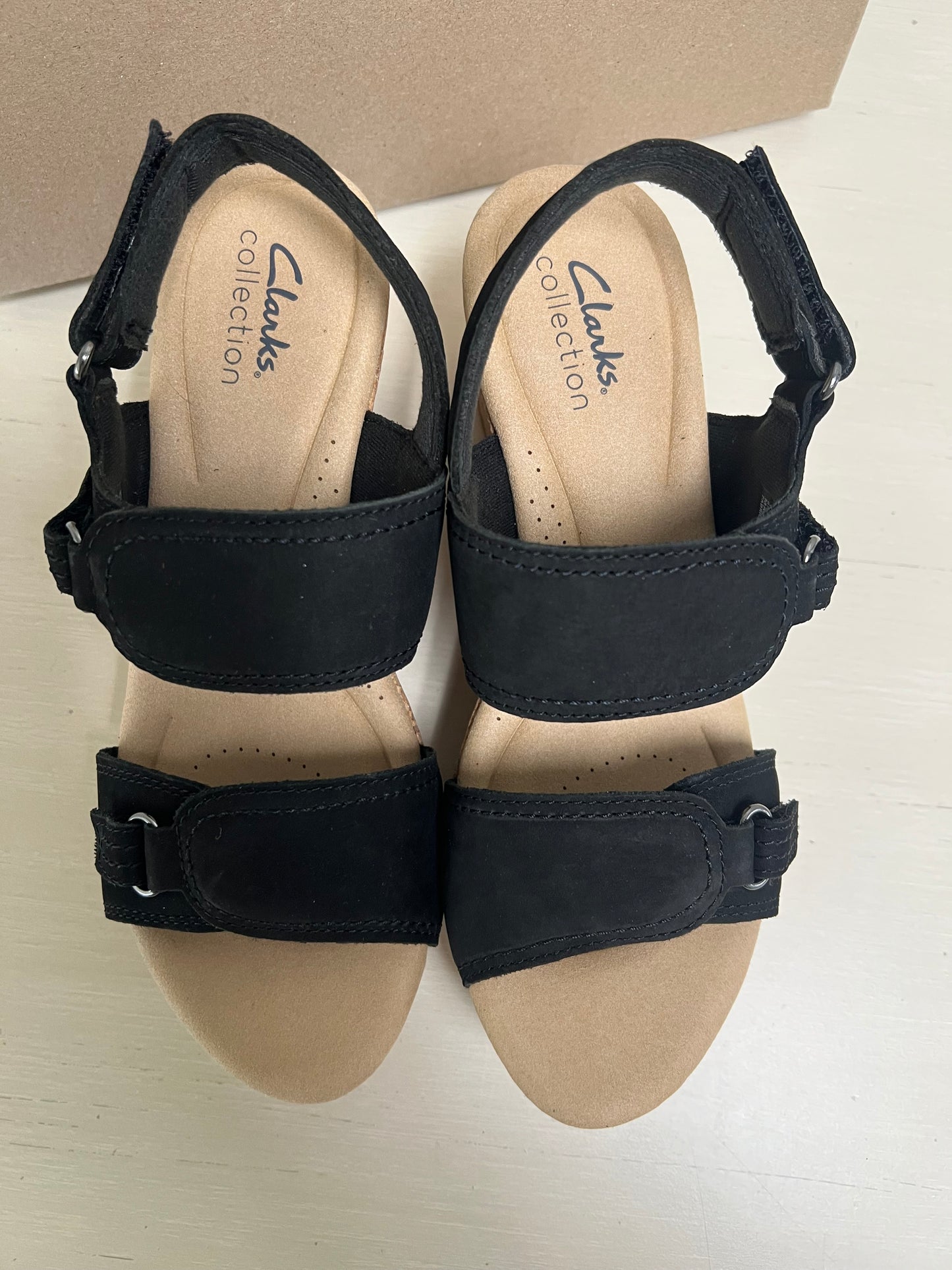 Clarks Collection Women's Suede Wedge Sandals – Size 6.5