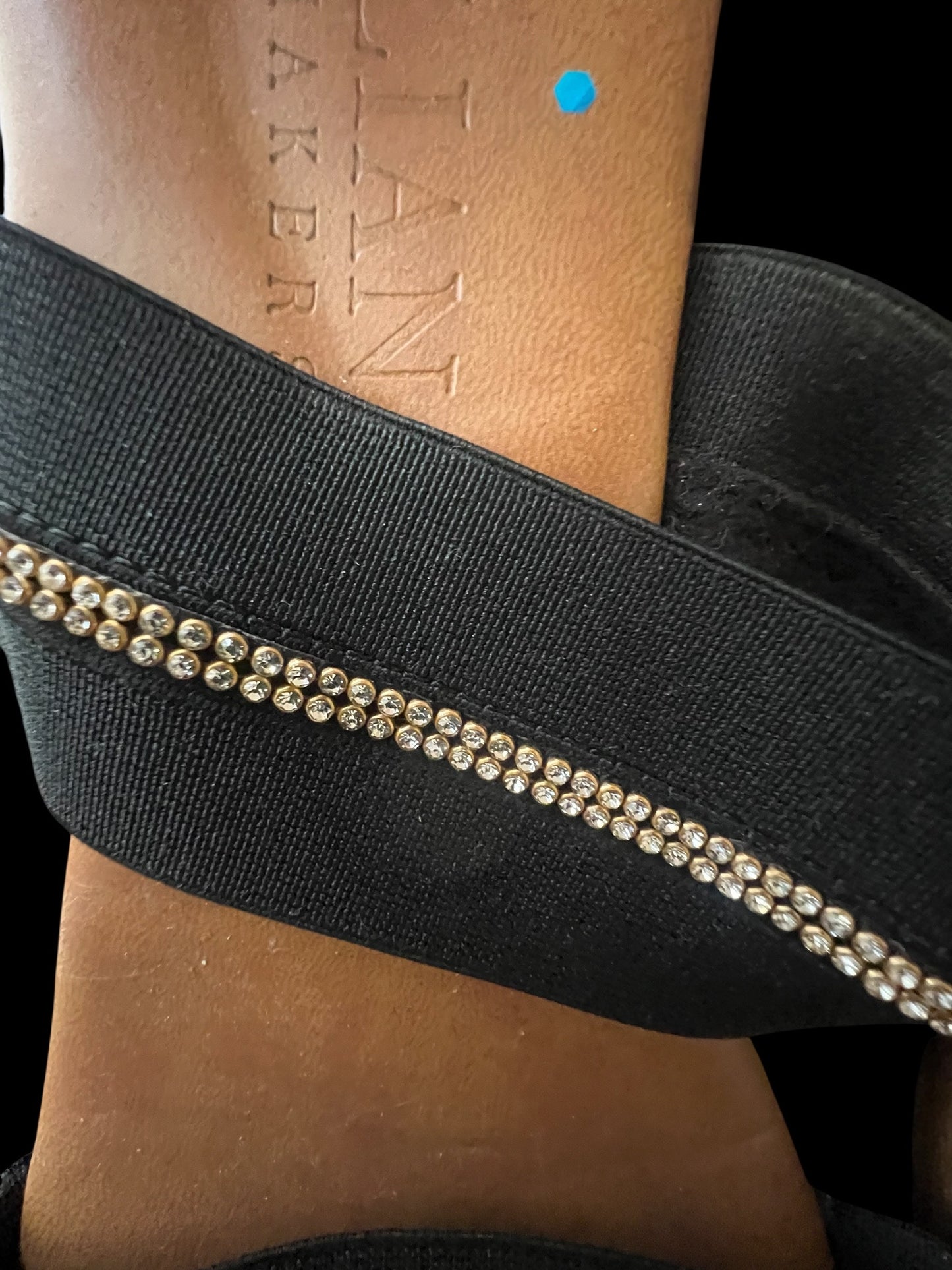 Italian Shoemakers Black Slip-On Sandals Size 8