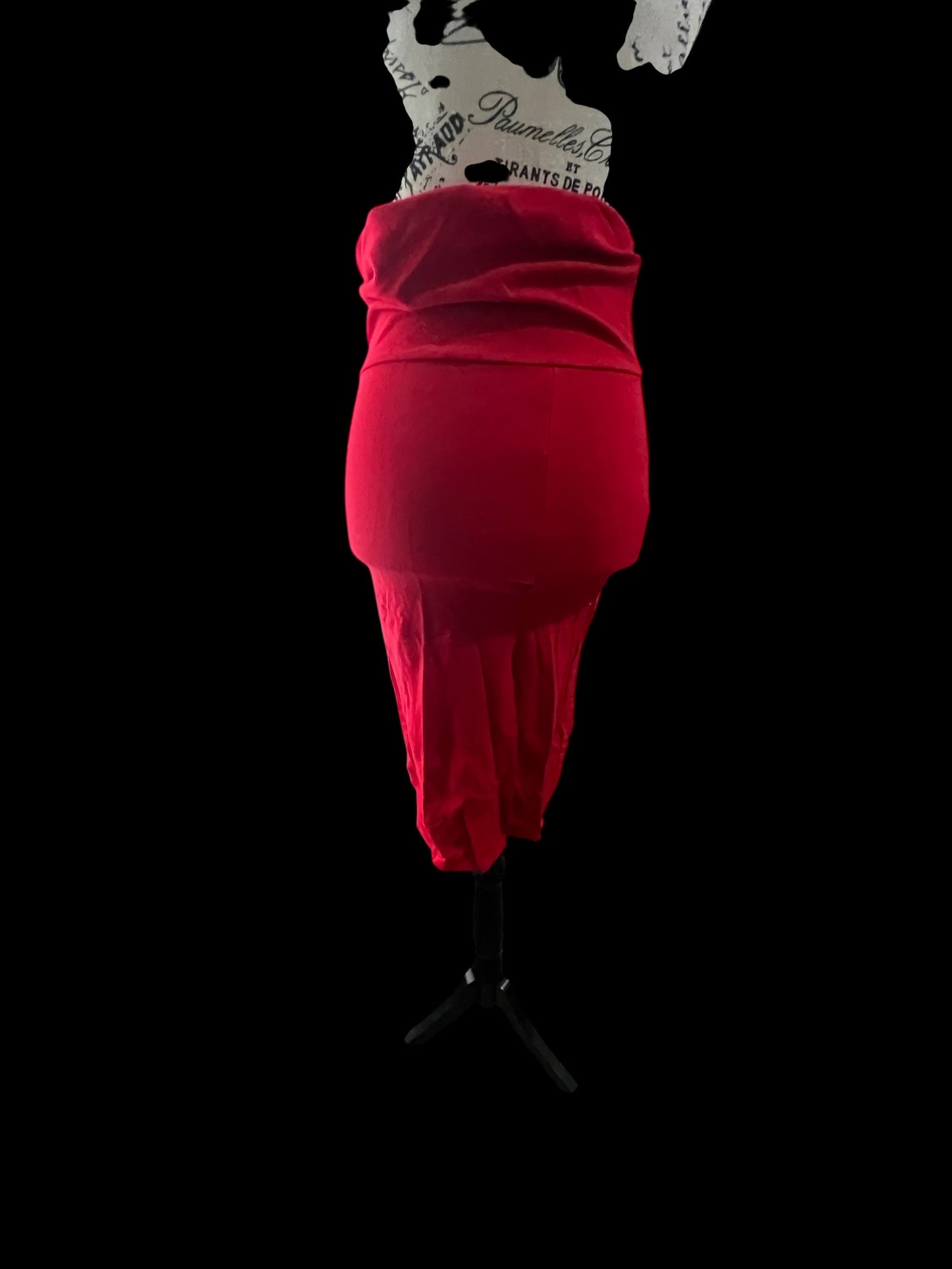Women's Red Skirt-Spandex-Size OS