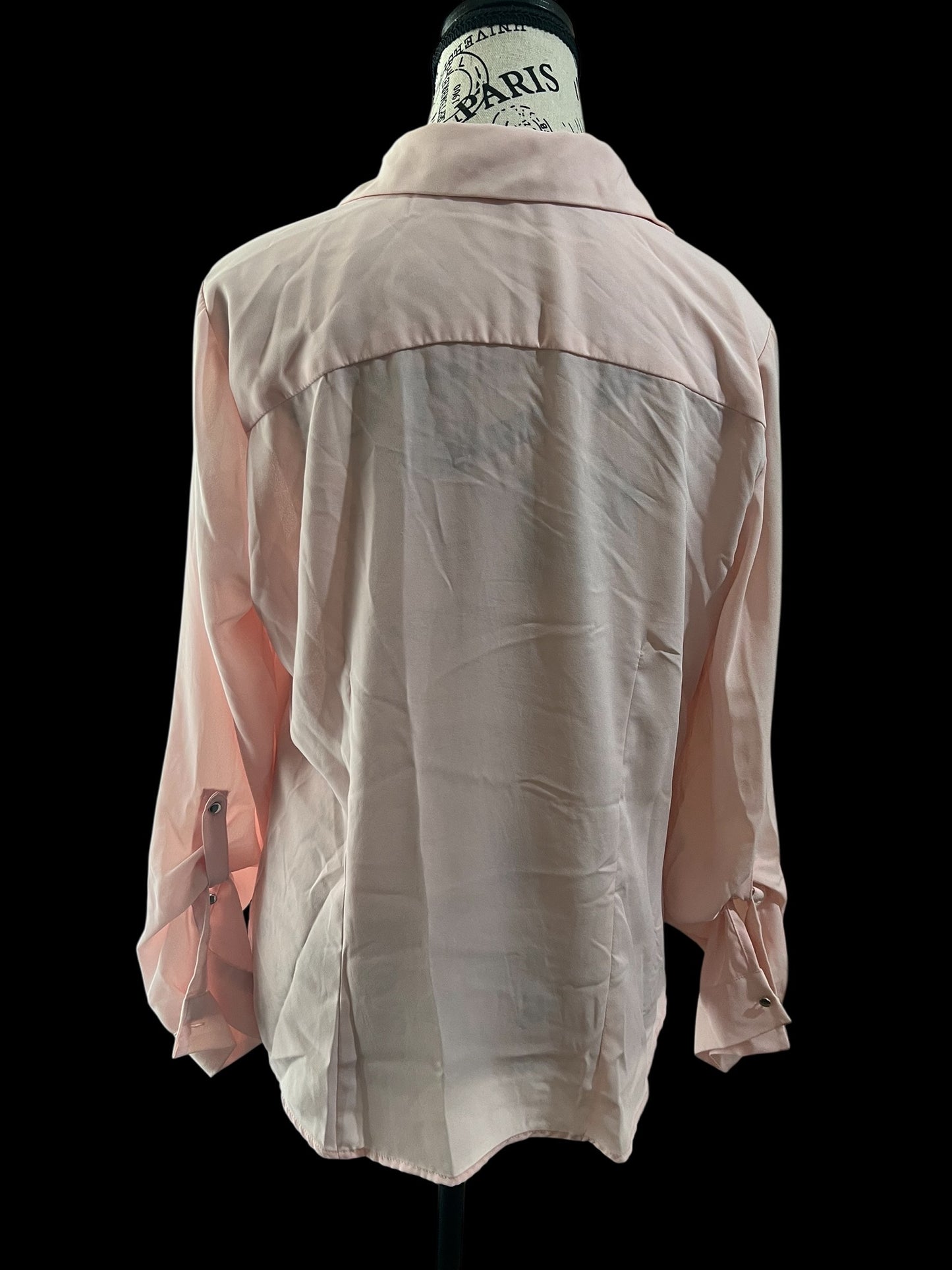 Baby Pink Button Down Top-Size Medium