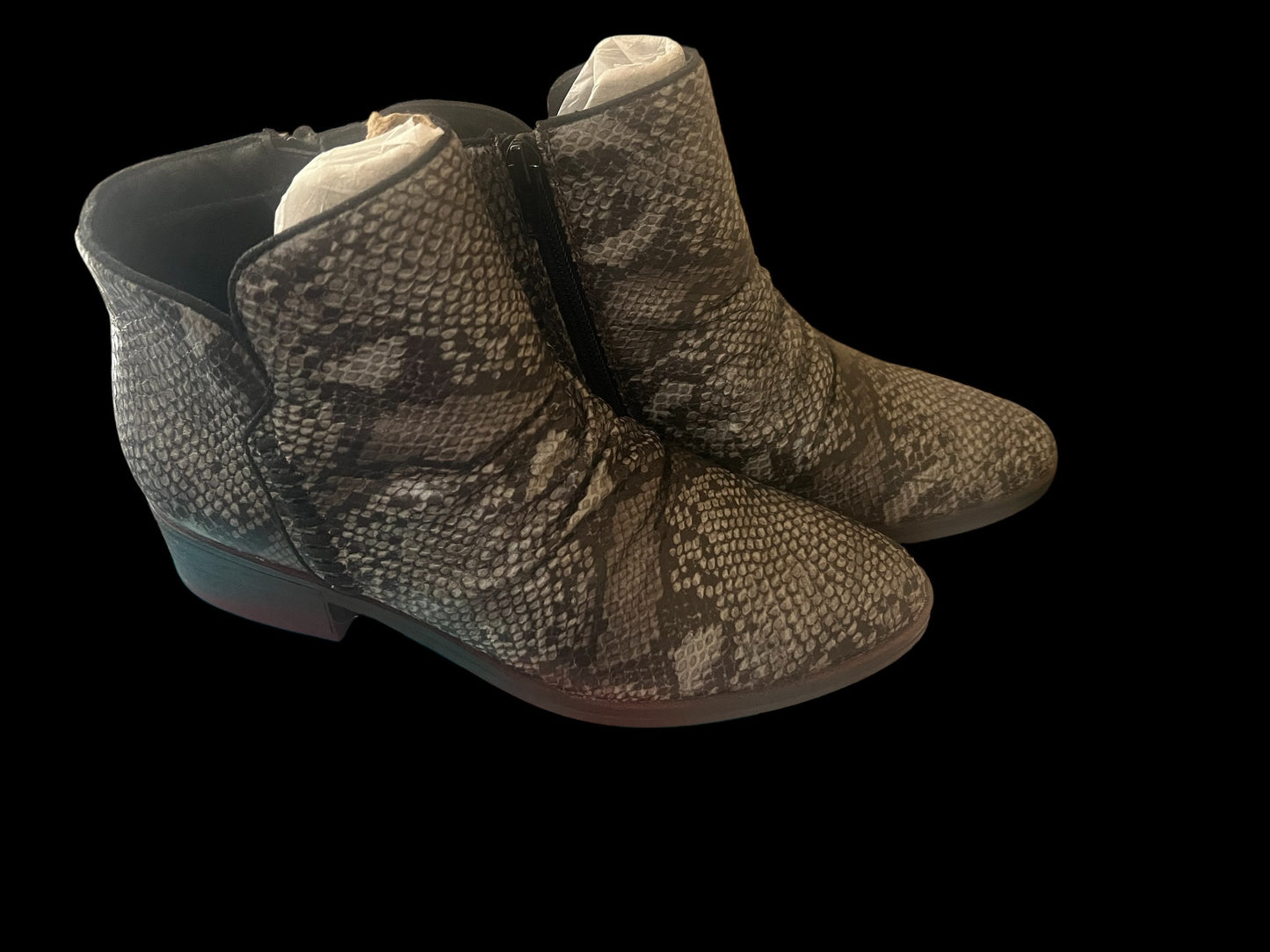 Barefoot Brand Snakeskin Booties-Women's Size 6.5